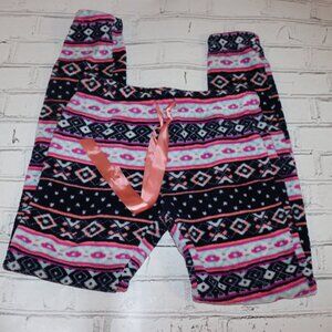 💙 Fuzzy Fleece Pajama Pants · Hot Kiss · Pink + Blue · S 💙